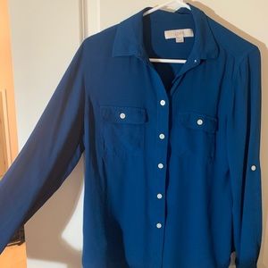 Blue loft button down